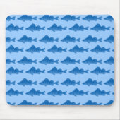 Blaue gelbe Stangen-Fische Mousepad (Vorne)