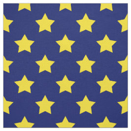 Blaue gelbe Sterne Muster dekorativ Textil Stoff