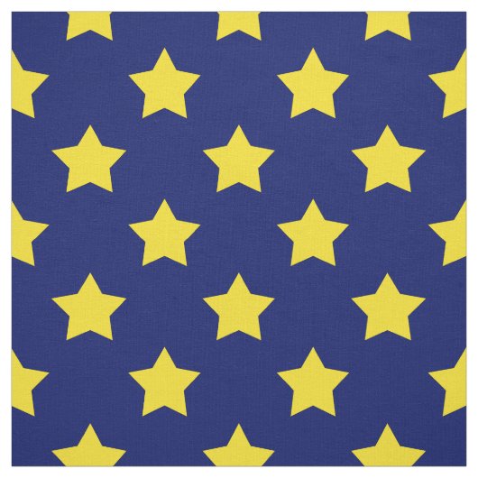 Blaue gelbe Sterne Muster dekorativ Textil Stoff (Muster)