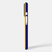 Blaue gelbe stilvolle Streifenmuster-Design Case-Mate iPhone Hülle (Rückseite / Links)