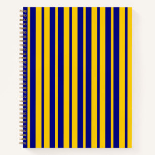 Blaue gelbe stilvolle Streifenmuster-Design Notizblock
