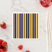 Blaue gelbe stilvolle Streifenmuster-Design  Serviette (Beispiel)
