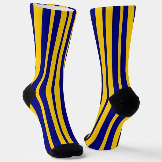 Blaue gelbe stilvolle Streifenmuster-Design  Socken