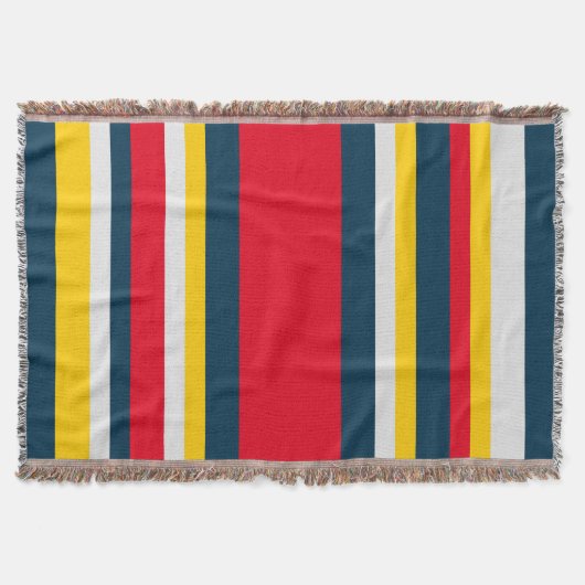 Blaue gelbe Streifen Decke (Vorderseite)