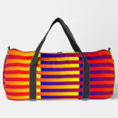 Blaue gelbe Streifen Duffel Bag Duffle Bag (Vorderseite)