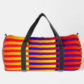 Blaue gelbe Streifen Duffel Bag Duffle Bag (Rückseite)