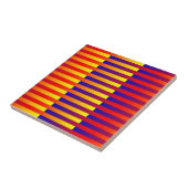 Blaue gelbe Streifen Fliese (Seite)