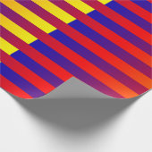 Blaue gelbe Streifen Geschenkpapier (Ecke)
