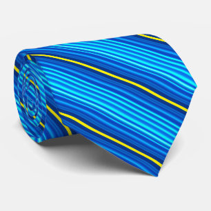 Blaue gelbe Streifen Krawatte
