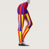 Blaue gelbe Streifen Leggings (Rechts)