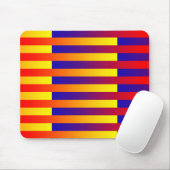 Blaue gelbe Streifen Mousepad (Mit Mouse)