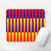 Blaue gelbe Streifen Mousepad (Mit Mouse)