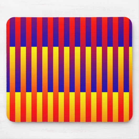 Blaue gelbe Streifen Mousepad (Vorne)