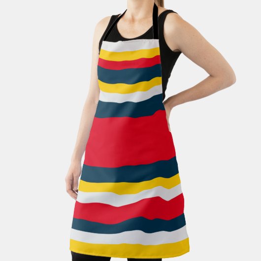 Blaue gelbe Streifen Schürze (InSitu)