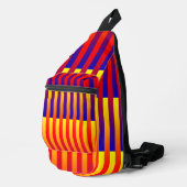 Blaue gelbe Streifen Sling Bag (Rechte Ecke)