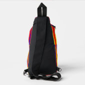 Blaue gelbe Streifen Sling Bag (Rückseite)