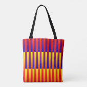Blaue gelbe Streifen Tasche (Rückseite)