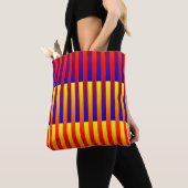 Blaue gelbe Streifen Tasche (Von Nahem)