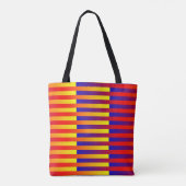 Blaue gelbe Streifen Tasche (Rückseite)