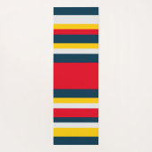 Blaue gelbe Streifen Yogamatte (Rückseite)