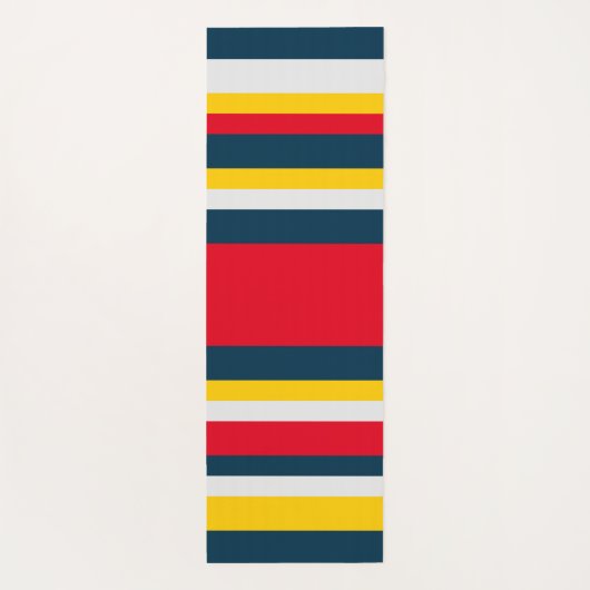 Blaue gelbe Streifen Yogamatte (Rückseite)