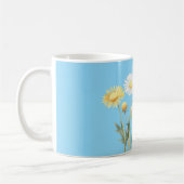 Blaue Gelbe Weiße Blumen Kaffeetasse (Links)