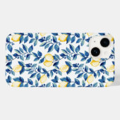 Blaue gelbe Zitrone Case-Mate iPhone Hülle (Rückseite (Horizontal))