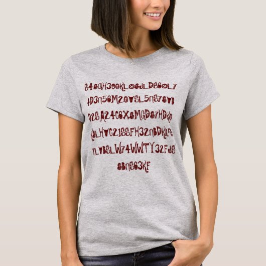 Blaue gelegentliche Zahl-Buchstabe-Funky T - Shirt (Vorderseite)