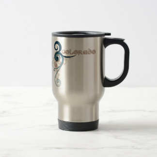 Blaue gelockte Strudel-Colorado-Reise-Tasse Reisebecher