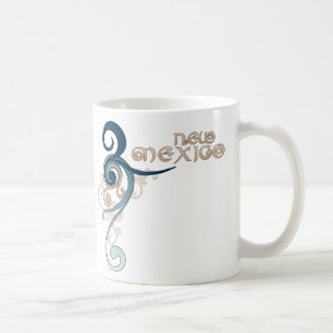 Blaue gelockte Strudel-New-Mexiko Tasse