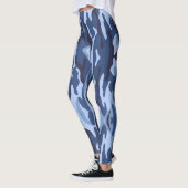 Blaue, gemusterte Army gestreifte Leggings (Links)