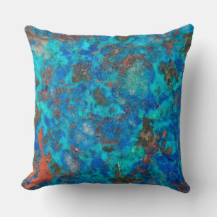 Blaue gemusterte Shattuckit Kissen