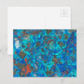 Blaue gemusterte Shattuckit Postkarte (Vorne/Hinten)