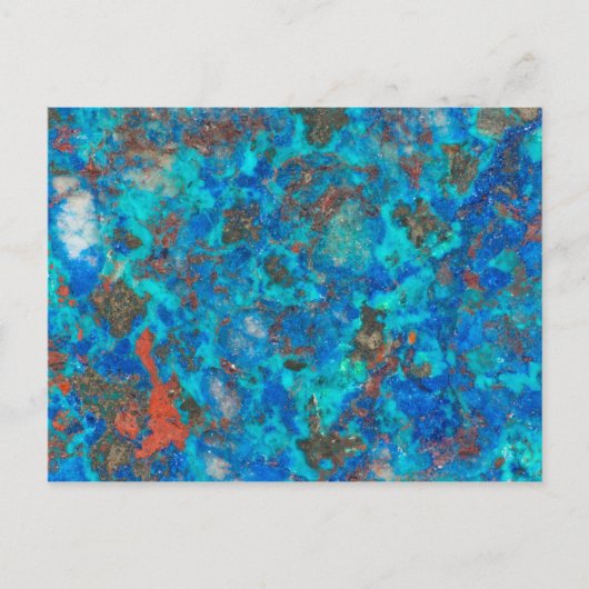 Blaue gemusterte Shattuckit Postkarte (Vorderseite)