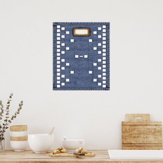 Blaue Gene: 6-Generation-Treppenmauerdiagramm Poster (Küche)