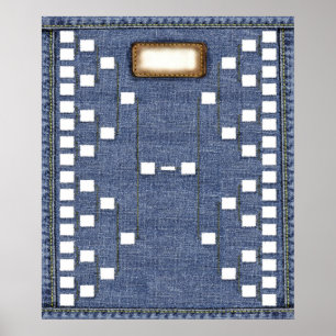 Blaue Gene: 6 Generations-Stammbaum-Wand-Diagramm Poster