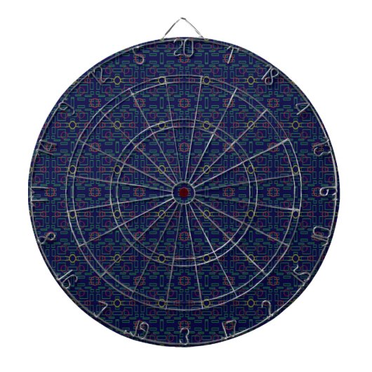 Blaue Geometrie  Dartscheibe (vorne)