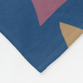Blaue Geometrie Fleecedecke (Ecke)