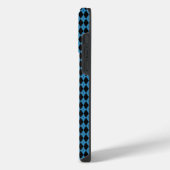 Blaue Geometrie iPhone Hülle (Linke Seite)