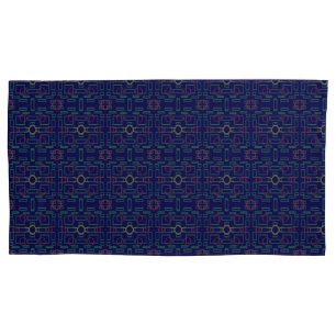 Blaue Geometrie Kissenbezug