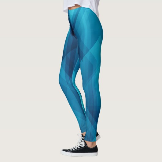 Blaue Geometrie Leggings (Links)