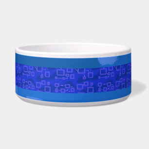 Blaue Geometrie Napf