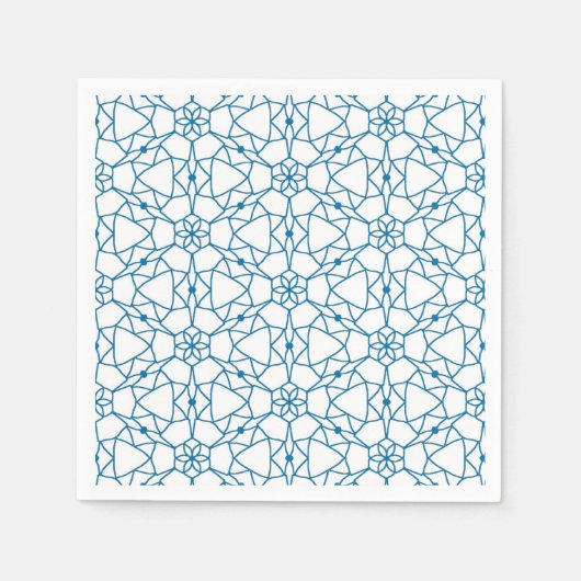 Blaue Geometrie Serviette (Vorderseite)