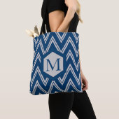 Blaue Geometrie Tasche (Von Nahem)