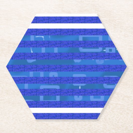 Blaue Geometrie Untersetzer (Vorderseite)