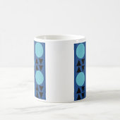 Blaue geometrisch abstrakte moderne Tasse (Mittel)