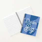 Blaue geometrische Abstrakte Kunst Notizblock (Innenseite)