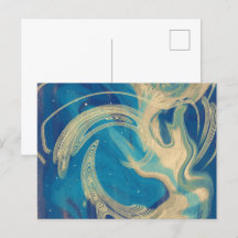 Blaue geometrische Abstrakte Waves