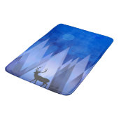 BLAUE GEOMETRISCHE BERGE DEER BADEMATTE (Schrägansicht)