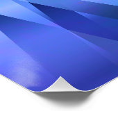 BLAUE GEOMETRISCHE BERGE DEER POSTER (Ecke)